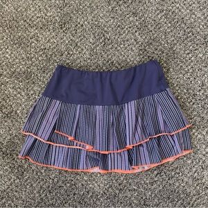 Lucky In Love Tennis Skirt Purple Orange Medium M 8 10